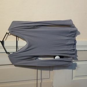 Large, off the shoulder long sleeve shirt